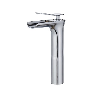 Luxury Home High Quality Brass  Bathroom Chrome Waterfall Basin Faucet